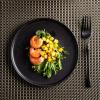 AmorArc Stoneware Dinner Plates Set of 6, 10.5 Inch Reactive Matte Glaze Ceramic Plates Set, Modern Dinnerware Dish set for Kitchen,Microwave, Dishwasher Safe, Scratch Resistant - Matte Black view 3