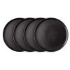 AmorArc Stoneware Dinner Plates Set of 6, 10.5 Inch Reactive Matte Glaze Ceramic Plates Set, Modern Dinnerware Dish set for Kitchen,Microwave, Dishwasher Safe, Scratch Resistant - Matte Black view 4
