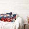 MISSUYSA Red and Blue Chinoiserie Floral Throw Pillow Cover Set of 2 Chinoiserie Lumbar Throw Pillow Cover 20x30in Cotton Linen Accent Square Cushion Cover for Sofa Couch Bed Chair Home view 4