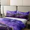 100% Organic Cotton Purple Marble Bedding Set Abstract Gold Purple Comforter Cover,Iridescent Ink Fluid Art Duvet Cover Marbling Modern Luxury Elegant Art Decorative Patchwork Quilt Cover Twin view 4