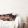 MISSUYSA Chinoiserie Charcoal Coral Pagoda Lumbar Pillowcases Set of 2 Chinoiserie Throw Pillowcase 12x24in Decorative Pillow Home Cotton Linen Maximalist Square Cushion Cover for Bedroom Couch Bed view 4