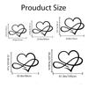 Metal Heart Wall Art, Infinity Heart Metal Wall Art, Heart Wall Art, Geometric Wall Art, Metal Line Art Wall Decor, Love Sign Ornaments for Indoor And Outdoor, Metal Wall Decor for Living Room, Metal Wall Art (White, 18.5" x 13.5"|47 x 34.3 cm) view 3