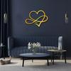 Metal Heart Wall Art, Infinity Heart Metal Wall Art, Heart Wall Art, Geometric Wall Art, Metal Line Art Wall Decor, Love Sign Ornaments for Indoor And Outdoor, Metal Wall Decor for Living Room, Metal Wall Art (White, 18.5" x 13.5"|47 x 34.3 cm) view 4