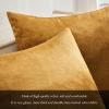 MIULEE Velvet Pillow Cover Soft Luxury Decorative Throw Pillow Cover Single Rectangle Cushion Case for Couch Sofa Bedroom Car Decor,12x20 Inch Dark Gold view 2