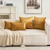 MIULEE Velvet Pillow Cover Soft Luxury Decorative Throw Pillow Cover Single Rectangle Cushion Case for Couch Sofa Bedroom Car Decor,12x20 Inch Dark Gold view 4