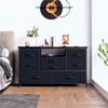 Jojoka 8-Drawer LED Dresser TV Stand with Power Outlet for 55'' TV - Wide Storage Chest for Bedroom, Living Room & Entryway, Wood Top Console Table with 22 Light Modes view 2