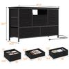 Jojoka 8-Drawer LED Dresser TV Stand with Power Outlet for 55'' TV - Wide Storage Chest for Bedroom, Living Room & Entryway, Wood Top Console Table with 22 Light Modes view 3