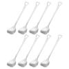 uxcell 8Pcs Heart Shape Spoons Stainless Steel 5.7 Inch Dessert Spoons Coffee Spoon Teaspoon Stirring Spoon for Tea Sugar, Silver view 1