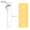 uxcell 8Pcs Heart Shape Spoons Stainless Steel 5.7 Inch Dessert Spoons Coffee Spoon Teaspoon Stirring Spoon for Tea Sugar, Silver view 2