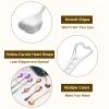 uxcell 8Pcs Heart Shape Spoons Stainless Steel 5.7 Inch Dessert Spoons Coffee Spoon Teaspoon Stirring Spoon for Tea Sugar, Silver view 3