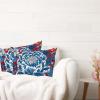 MISSUYSA Asian Style Pillow Cover Red And Blue Chinoiserie Floral Pillow Case Dynasty 20x30in Set of 2 Decorative Pillow Home Cotton Linen Traditional Lumbar Support Pillow Case For Sofa Bedroom Decor view 4