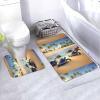MYGANN Turtles On The Beach Non-Slip Absorbent Floor Mats Set of 2 24x35.5in for Bathroom Vacation House Christmas Housewarming Gift view 1