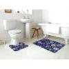 MYGANN Purple Camellia Non-Slip Absorbent Floor Mats Set of 2 24x35.5in for Bathroom Vacation House Christmas Housewarming Gift view 4