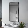 Yopappol Large Wall Mirror, Ceiling Mounted Mirror with Black Metal Frame and Boom - Boom can be Customized, Rectangle Wall Hanging Mirror for Living Room & Bedroom (Size : 40cmx70cm) view 1