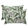 MISSUYSA Green White Chinoiserie Floral Pillow Cover Set of 2 Traditional Oriental Rectangle Lumbar Pillow Case 20x30in Cotton Linen Exotique Throw Pillow Cover for Sofa Car Couch view 1