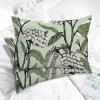 MISSUYSA Green White Chinoiserie Floral Pillow Cover Set of 2 Traditional Oriental Rectangle Lumbar Pillow Case 20x30in Cotton Linen Exotique Throw Pillow Cover for Sofa Car Couch view 3
