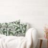 MISSUYSA Green White Chinoiserie Floral Pillow Cover Set of 2 Traditional Oriental Rectangle Lumbar Pillow Case 20x30in Cotton Linen Exotique Throw Pillow Cover for Sofa Car Couch view 4