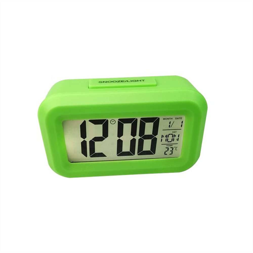 Alarm Clock Modern Home Desk Digital Clock Snooze Alarm for Bedrooms Bedside Kids Adults Home Decoration, Green Clocks for Bedside