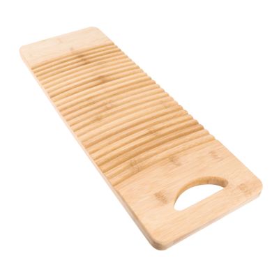 Cabilock Natural Wood Laundry Washboard Antislip Wash Board Gadgets Efficient Integrated Handle Random Style