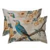 MISSUYSA Asian Style Throw Pillow Case Yellow Grey Chinoiserie Bird Pillowcase Japanese 20x30in Set of 2 Decorative Pillow Home Cotton Linen Accent Rectangular Cushion Cover for Couch Bedroom Sofa view 1