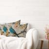 MISSUYSA Asian Style Throw Pillow Case Yellow Grey Chinoiserie Bird Pillowcase Japanese 20x30in Set of 2 Decorative Pillow Home Cotton Linen Accent Rectangular Cushion Cover for Couch Bedroom Sofa view 4