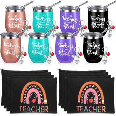 Hoolerry 24 Pcs Teachers Appreciation Gifts Bulk Thank You Tumblers for Graduation Gifts Teacher Coffee Mug for Women Supplies