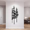 Pine Tree Metal Wall Art - Extra Large Forest Decor, Farmhouse Nature Lover Gift (Black, 19 x 48 inch / 47 x 121 cm) view 3