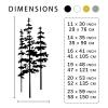 Pine Tree Metal Wall Art - Extra Large Forest Decor, Farmhouse Nature Lover Gift (Black, 19 x 48 inch / 47 x 121 cm) view 4