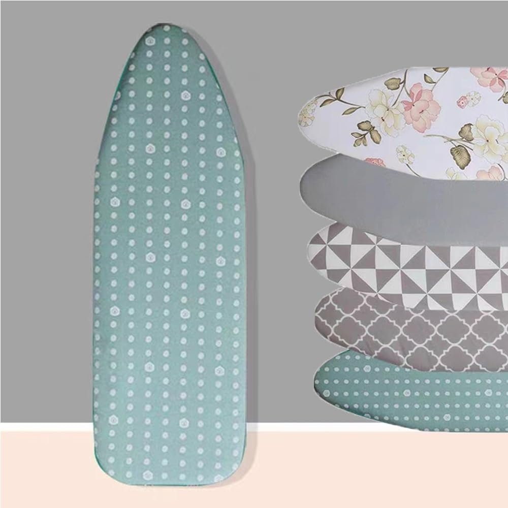 DOUKI Ironing Board Cover 15x45 Inch, Iron Board Replacement Cover, Cotton Ironing Board Pad, Adjustable Ironing Board Cover and Pad, Heat Resistant (Color : D, Size : 15x45 Inch(110x40 Cm))