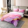 100% Natural Cotton Chic Girly Marble Duvet Cover Queen, Marble Printed Bedding Set, Gold Glitter Pink Purple and White Marble Abstract Art Comforter Cover, Modern Marbling Quilt Cover view 3