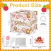 Happy Birthday Money Box for Cash Gift Set - Included Happy Birthday Card and 35Pcs Transparent Bags, Fun Birthday Gift for Women Men, Surprise Money Box Gift with Pull, Pink view 2