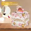 Happy Birthday Money Box for Cash Gift Set - Included Happy Birthday Card and 35Pcs Transparent Bags, Fun Birthday Gift for Women Men, Surprise Money Box Gift with Pull, Pink view 3