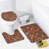 FBMLBRB Brebasf Brewed Beer 4 Pcs Waterproof Shower Curtain Set Abstract Retro Beer Theme Cool Summer Day with Waterproof Toilet Cover Shower Mat Rugs-72 W X 72" L view 4