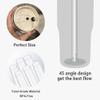 Bubrike Replacement Straws Compatible with Stanley IceFlow Flip Straw Tumbler 30 oz,64 oz-Accessories included 6 Straws,1 Cleaning Brush(Not For Stanley Ice Flow 2.0 Flip Tumbler 30 oz,64 oz) view 3