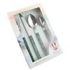 40-Piece Silverware Set for 10 Green Handle Flatware Set 18/0 Stainless Steel Utensils Sets Home Kitchen Spoons And Forks Set Mirror Polished Halloween Essentials Christmas view 1
