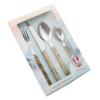 40-Piece Silverware Set for 10 Yellow Handle Flatware Set 18/0 Stainless Steel Utensils Sets Home Kitchen Spoons And Forks Set Mirror Polished Halloween Essentials Christmas view 1