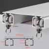Double Rods Curtain Track Ceiling Mount Curtain Rail, Aluminum Ceiling Curtain Track, Ceiling Mounted Curtain Double Rails, Room Dividers Double Curtain Tracks Straight Curtain Track ( Color : B , Siz view 2
