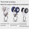 Double Rods Curtain Track Ceiling Mount Curtain Rail, Aluminum Ceiling Curtain Track, Ceiling Mounted Curtain Double Rails, Room Dividers Double Curtain Tracks Straight Curtain Track ( Color : B , Siz view 3