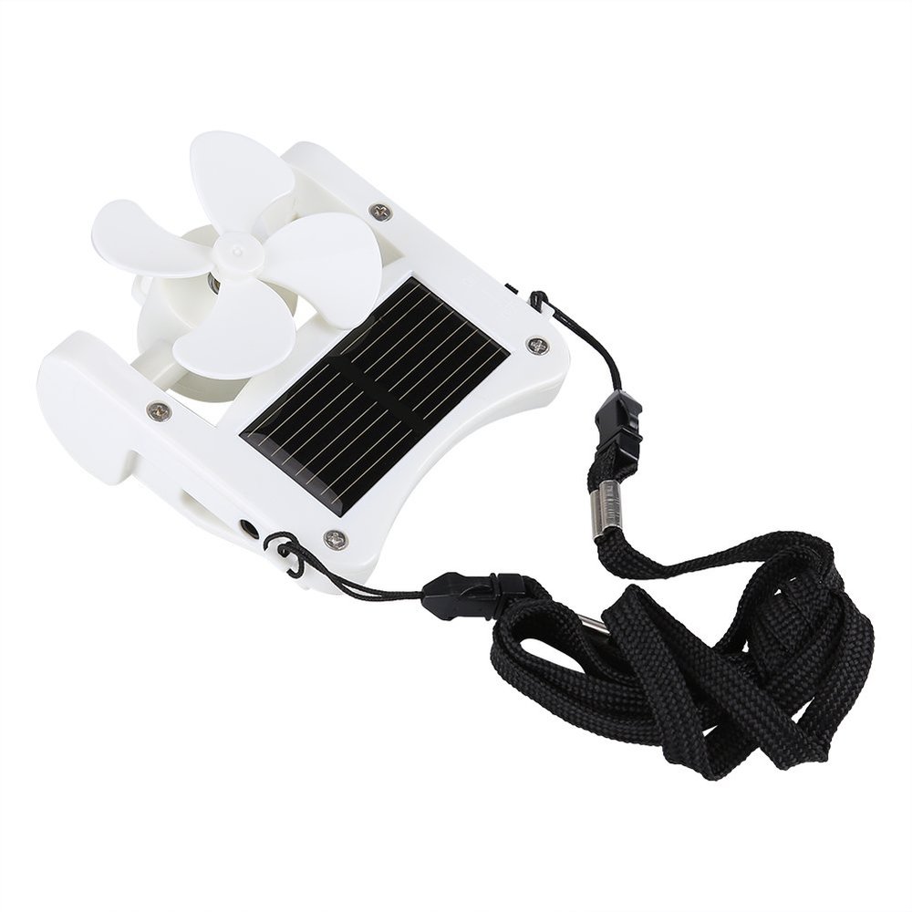 Solar Cap Clip Fan - Mini Portable Solar Powered Hat Fan, Solar Powered Hat Fan, 1000W Mini Portable Clip Fan for Outdoor Sports, Hiking, Camping with Durably Plastic and Solar Panel