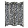 A&B Home Modern Black 18x73 Room Divider Accent Furniture, Herero 4 Panel Folding Privacy Decorative Screen Freestanding Room Divider view 1