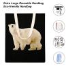 Polar Bear Canvas Tote Bag Reusable Grocery Shopping Bag Lightweight Shoulder Bag for Men Women view 4