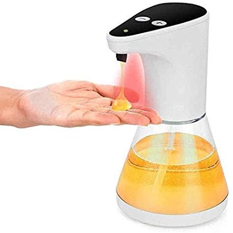 KouRy 500ml Automatic Soap Dispenser - Touchless Hands Free Soap Pump Liquid Dispenser with 0.26s Infrared Motion Sensor,Hand Soap Dispenser for Bathroom or Kitchen