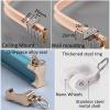 whalebee Curtain Ceiling Track Flexible Curtain Rail Smooth Running Bendable Curtain Pole Easy to Install 1-6.5M Curtain Rail Wall Mount for Straight & Bay Window Rail view 3