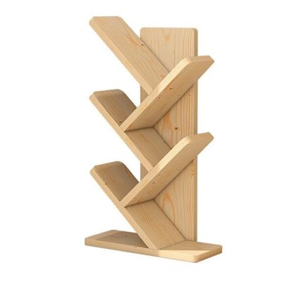 Rieort Fashion Bookshelf Creative Tree Bookshelf Multi-Layered Bookcase Simple Rack Bookcase Wooden Freestanding Bookshelves for Living Room Office not Shaking