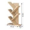 Rieort Fashion Bookshelf Creative Tree Bookshelf Multi-Layered Bookcase Simple Rack Bookcase Wooden Freestanding Bookshelves for Living Room Office not Shaking view 3