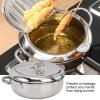 Xcello Tempura Deep Fryer Pot,Deep Fryer Pot,304 Stainless Steel With Thermometer For Frying And Cooking(True Color) view 3