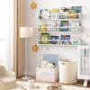 Fixwal Floating Nursery Book Shelves for Wall, 32in, Set of 3, White view 4