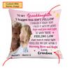 NAZENTI Personalized Granddaughter Pillow, Custom Photo Daughter Pillow, 14 Inch Square Throw Pillow, Polyester Fill, Pink, Solid Color, Christmas Theme, Plush, Indoor Use view 2