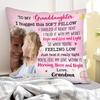 NAZENTI Personalized Granddaughter Pillow, Custom Photo Daughter Pillow, 14 Inch Square Throw Pillow, Polyester Fill, Pink, Solid Color, Christmas Theme, Plush, Indoor Use view 3