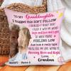 NAZENTI Personalized Granddaughter Pillow, Custom Photo Daughter Pillow, 14 Inch Square Throw Pillow, Polyester Fill, Pink, Solid Color, Christmas Theme, Plush, Indoor Use view 4